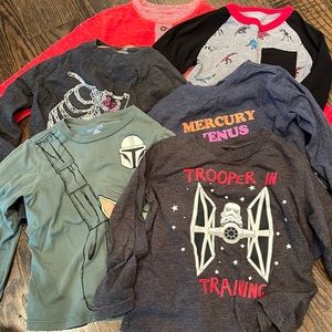 Lot of 6 Long-sleeve t-shirts. Size 4/5